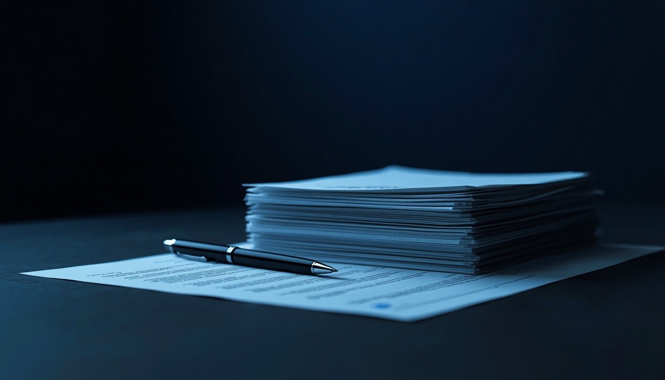 man sitting beside woman looking at a contract on DocuSign